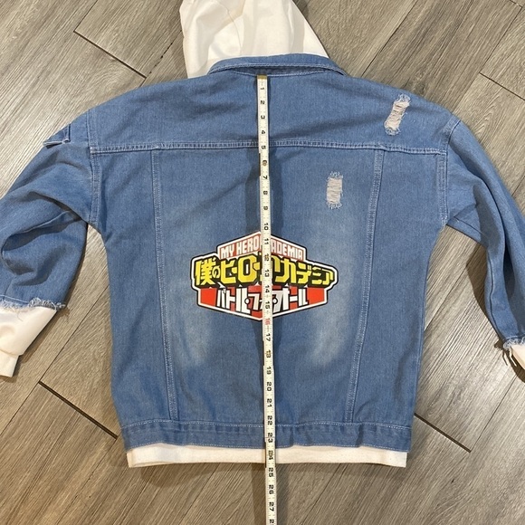 Boku no Hero Academia/My Hero Academia Denim Jacket Graphic Unisex Hoodie - Picture 9 of 10